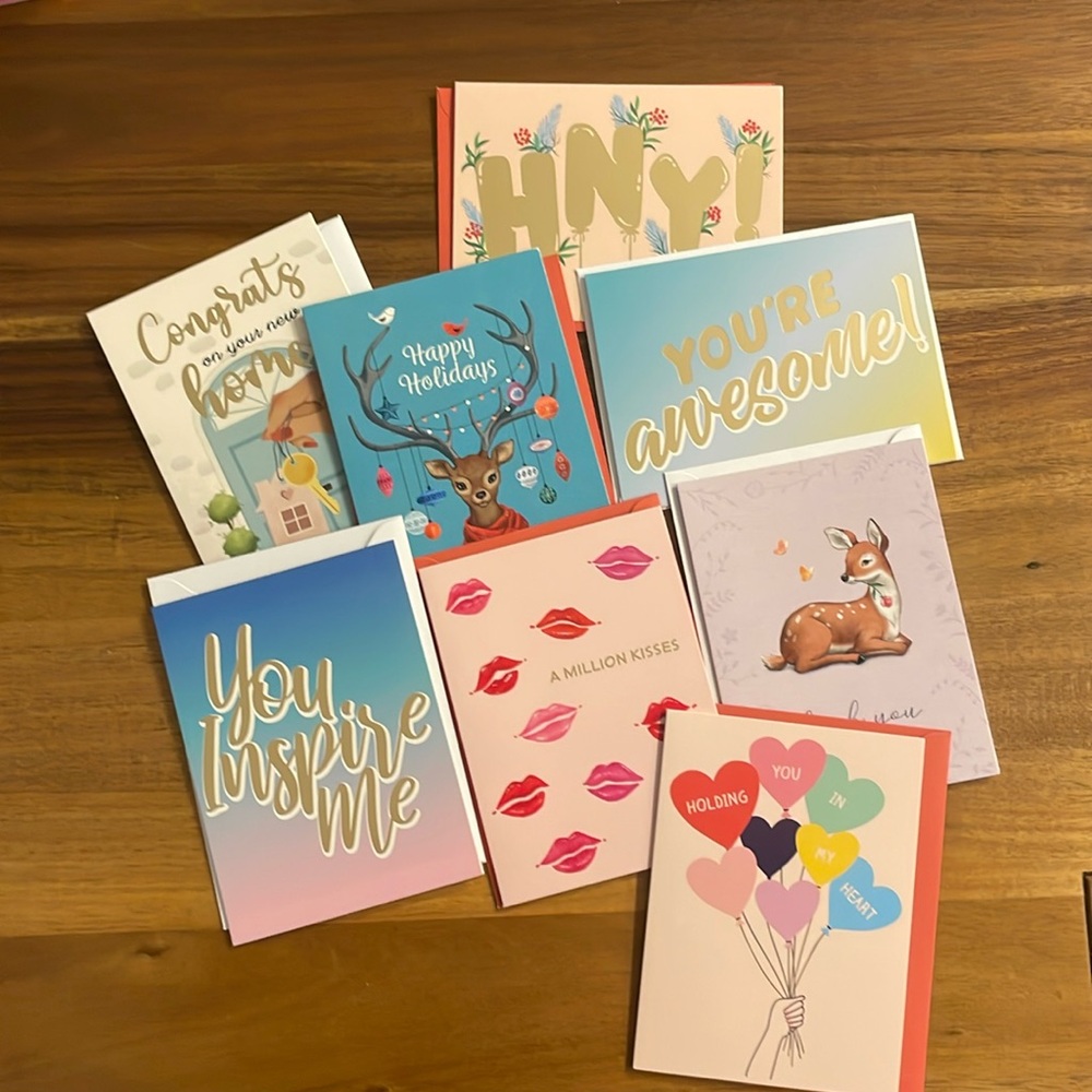 Lot of 8 mixed occasion greeting cards